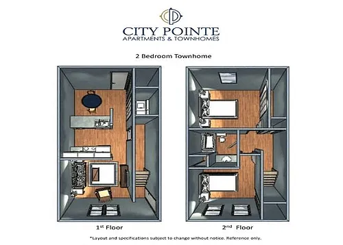 Floor plan 2 Bedroom 1 Bath