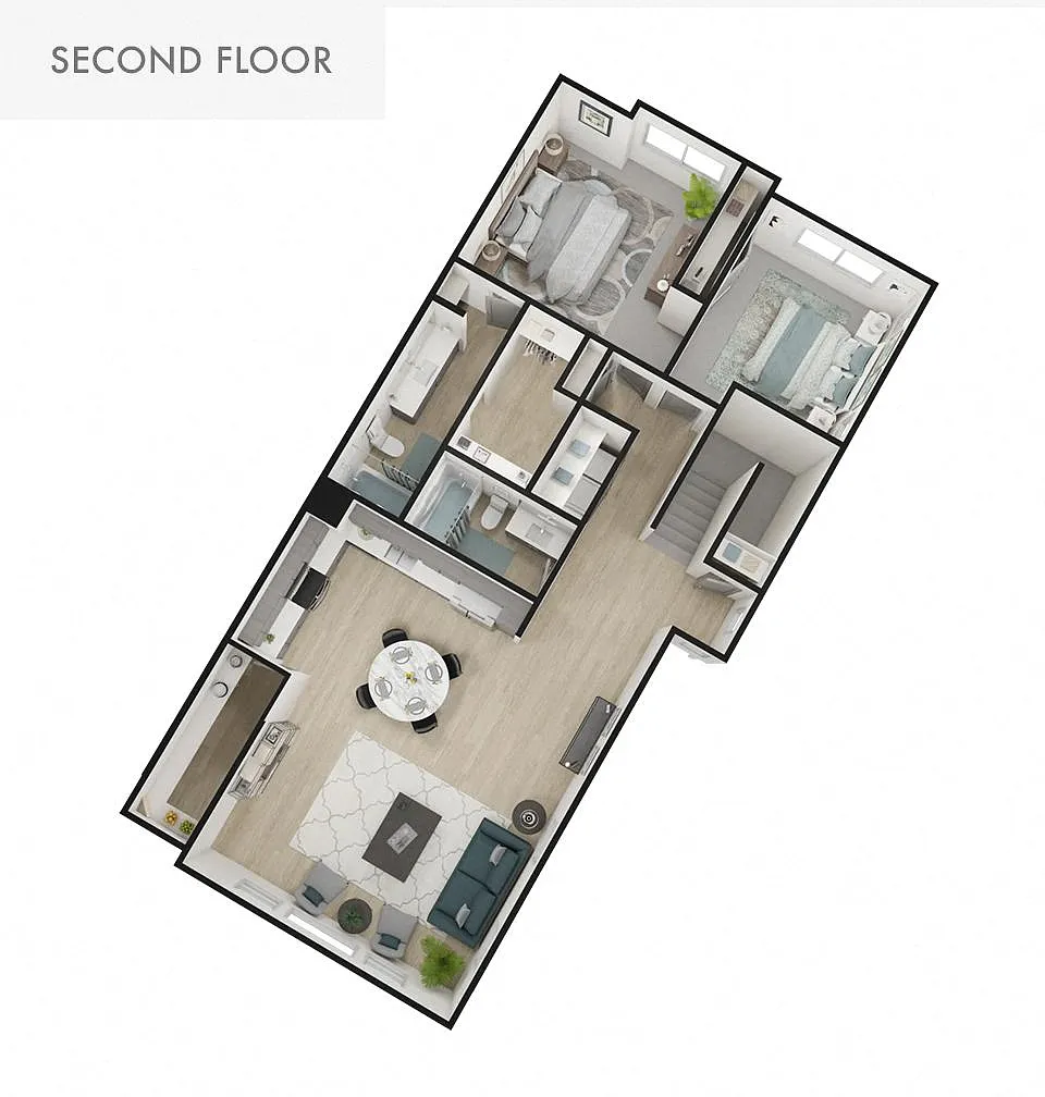 Floor plan FlexGen 2-Bed w/One-Car Garage