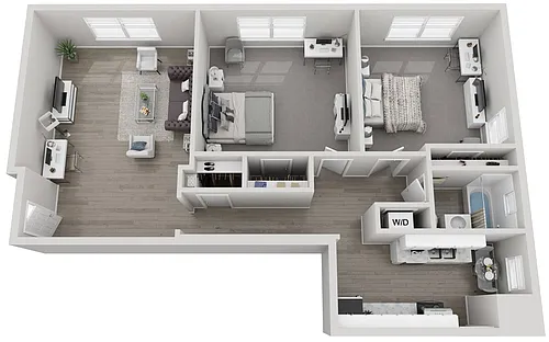 Floor plan B5 2x1 H Semi-Upgraded - Call for Availability