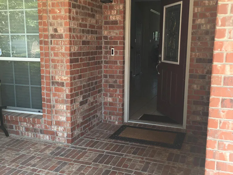 Covered front entry.