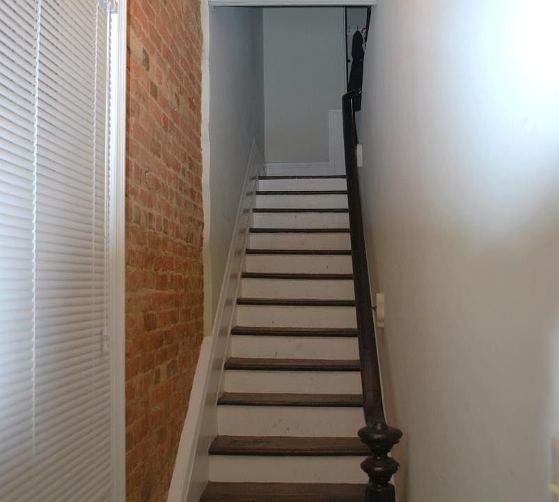 Exposed brick entrance way