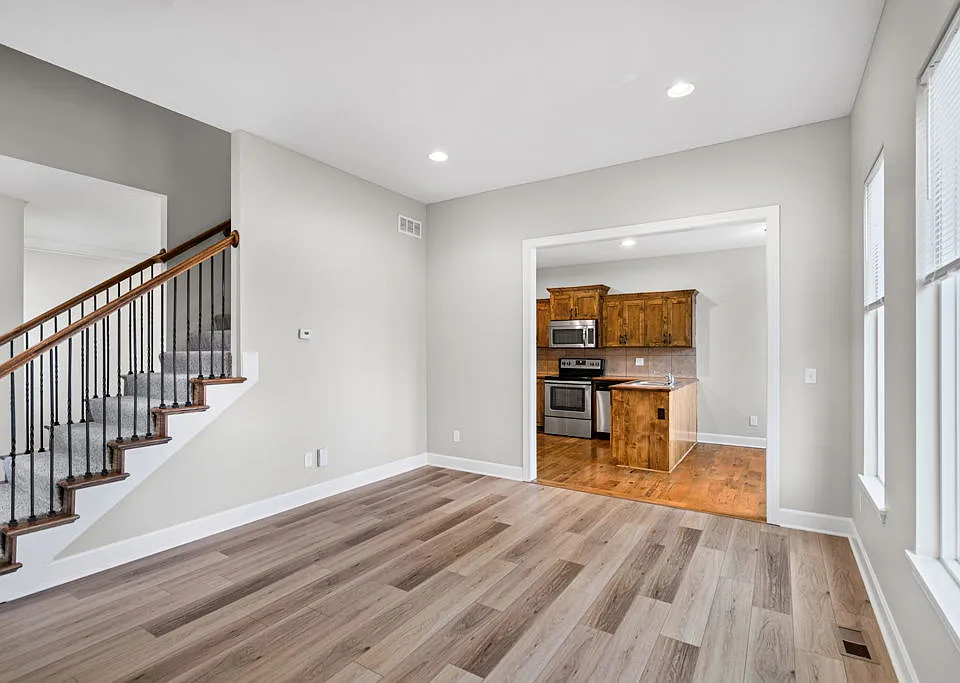 Large Living room with new vinyl plank flooring!
