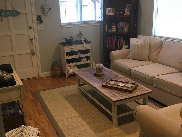 living room with staging furniture, not included