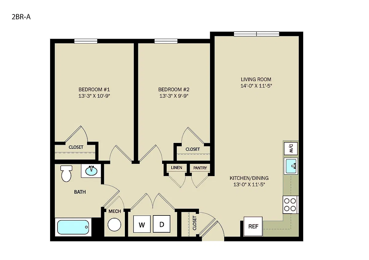 Floor plan 2 Bedroom