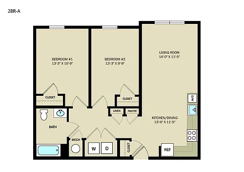 Floor plan 2 Bedroom