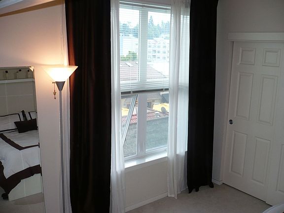 Bedroom with large window