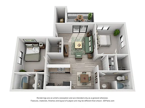 Floor plan Two Bedroom