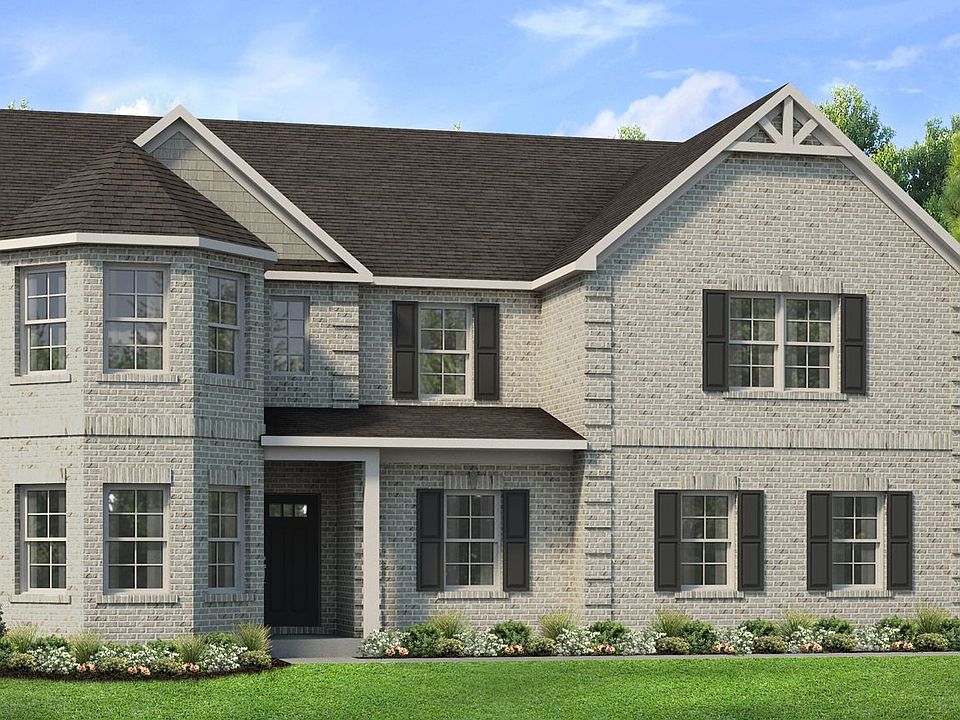Front elevation with brick