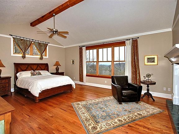 Master Bedroom with Views and Fireplace!