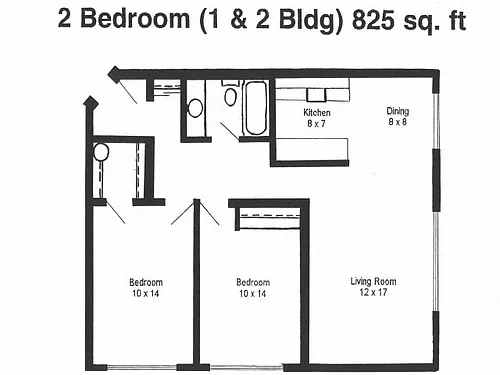 Floor plan 2 Bedroom