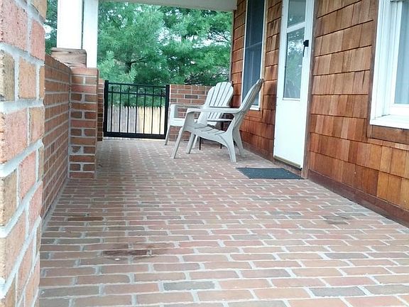 Brick front porch
