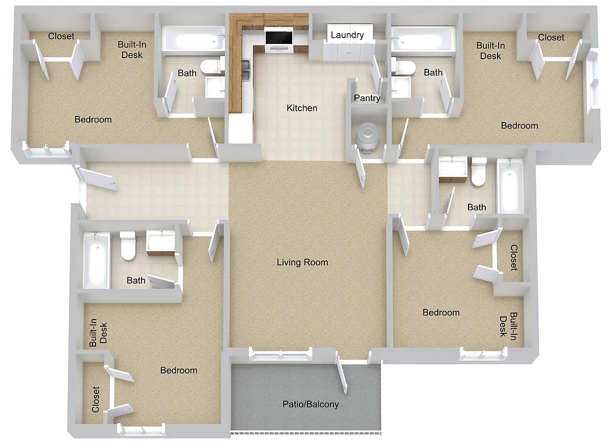Floor plan Four Bedroom
