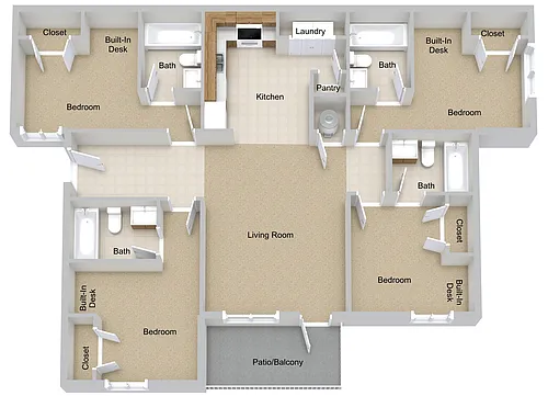 Floor plan Four Bedroom