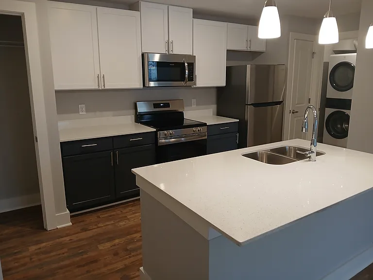 One Bedroom Kitchen Area View when you 1st Walk Into the Apartment Home