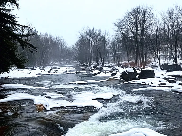 The river behind the condo