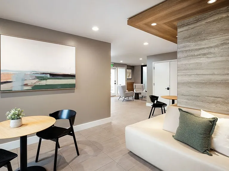 Work lounge with coworking spaces