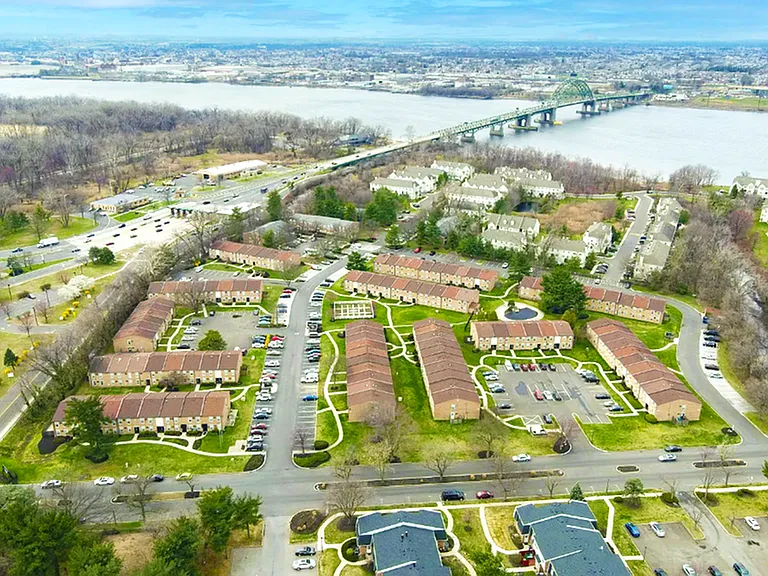 Aerial View of the apartments near the Tacony Bridge