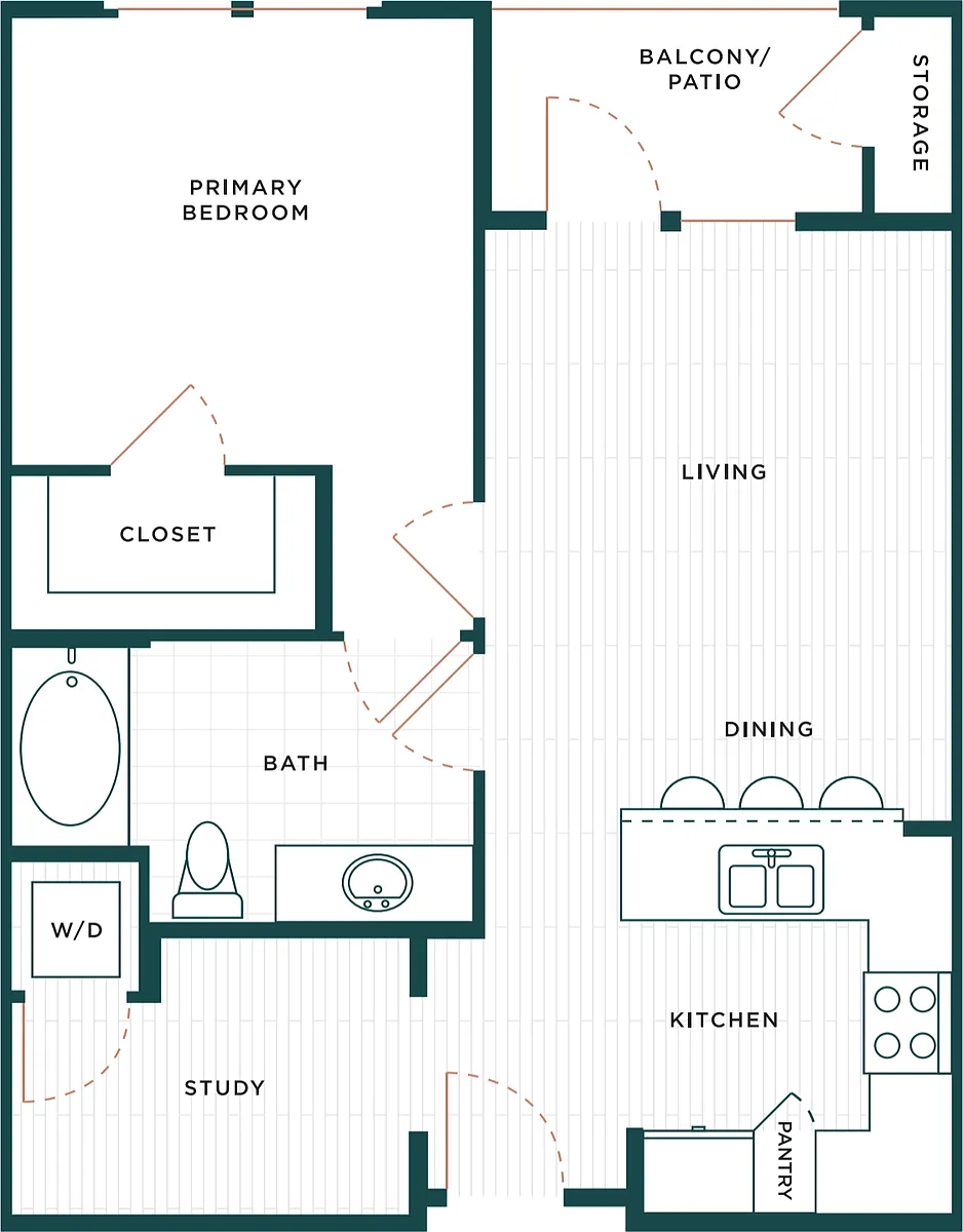 Floor plan A1 + Den
