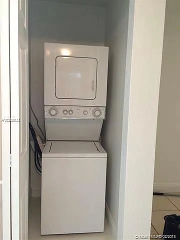 washer and dryer inside unit