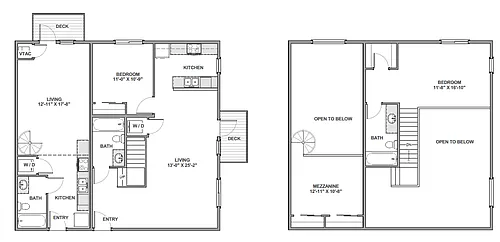 Floor plan 2 Bedroom G - Penthouse Style