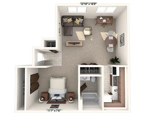 Floor plan The Shetland Studio