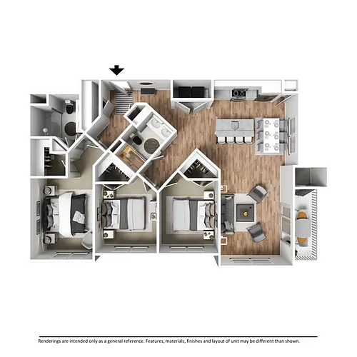 Floor plan Three Bedroom
