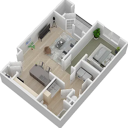 One Bedroom Floor plan One Bedroom Floor plan