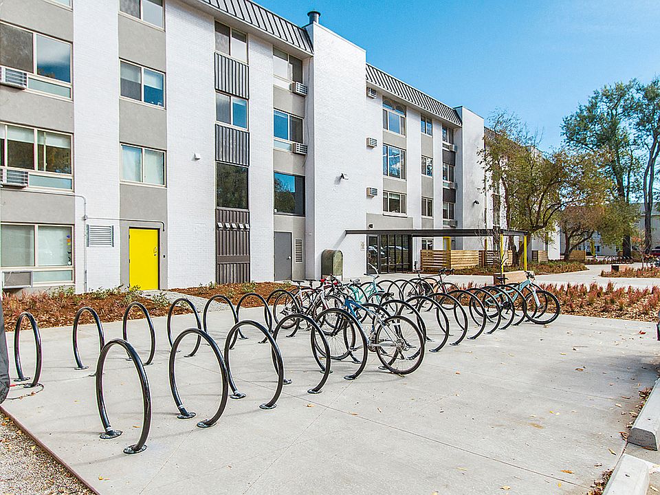 Exterior of Building with Bike Racks