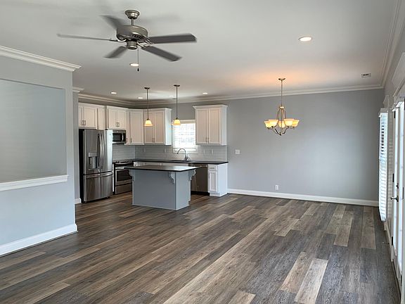 Living and dining open to kitchen