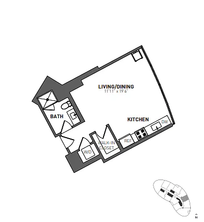 Floor plan Studio-S3