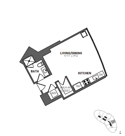 Floor plan Studio-S3