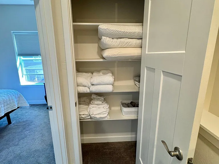 Large upstairs linen closet