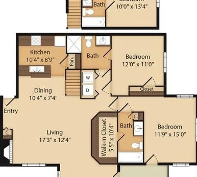3 Bedroom | 3 Bath | Office/Sunroom | 1505 SF 3 Bedroom | 3 Bath | Office/Sunroom | 1505 SF