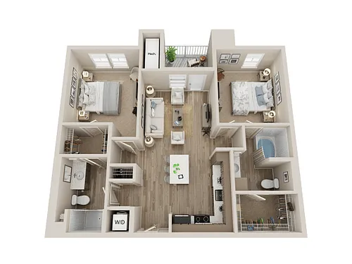 Floor plan 2X2 B1