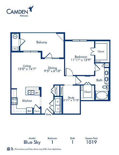 Floor plan Blue Sky