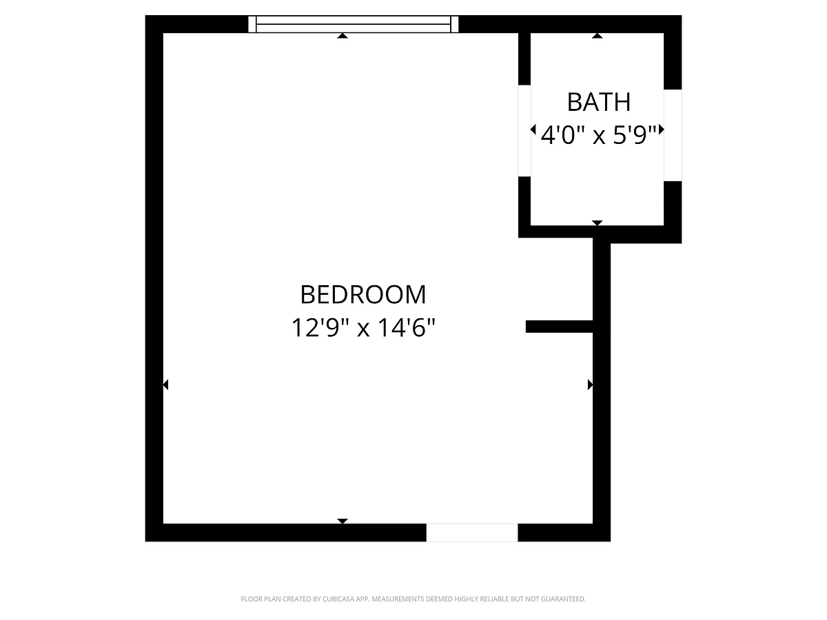 Floor plan Single Room Shared 1/2 Bath