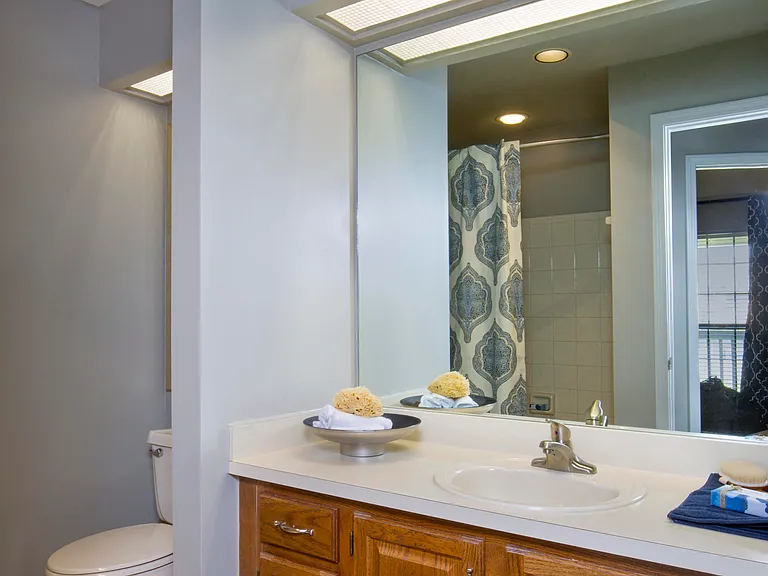 Spacious bathroom with large vanity