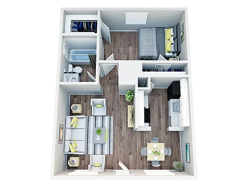 Floor plan 1X1 A1