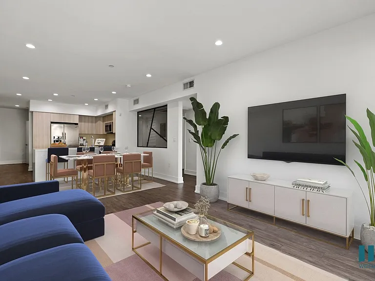 Open-Concept Kitchen, Dining, and Living Room Space