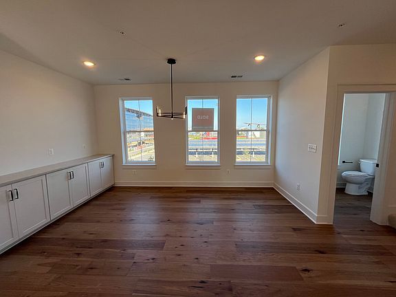 Dining area and half bath on main level