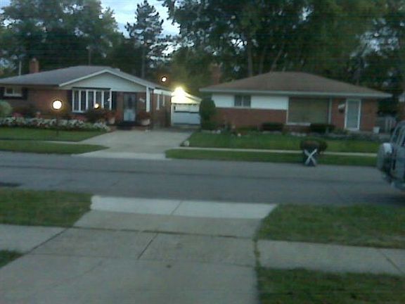 across the street
