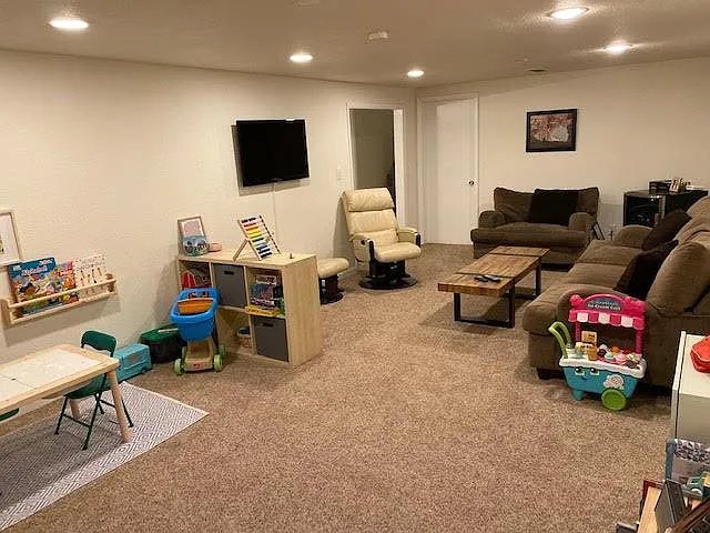 Great room, lower level.