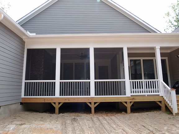 Screened in porch on back