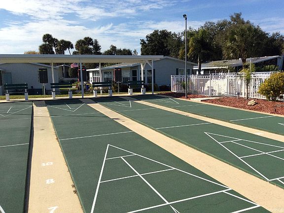 Club house's shufrfle board courts