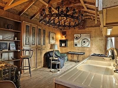 Inside the old cabin