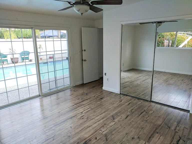 Large master bedroom with direct pool access!
