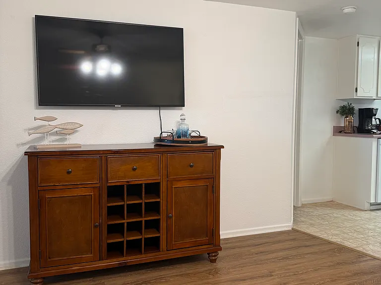 Back living room with television