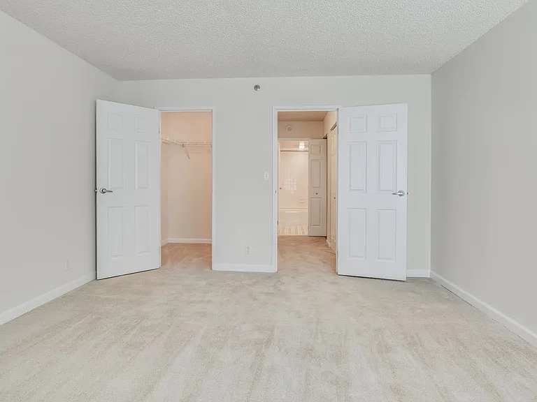 Apartment bedroom with closet space
