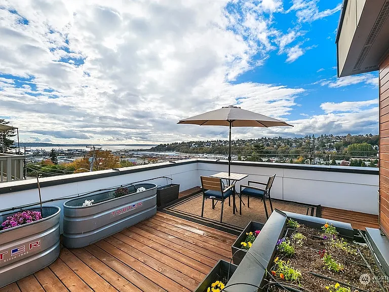 Private rooftop with garden