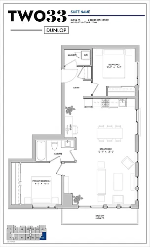 Floor plan 2 Bedroom